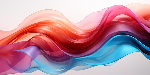3d Digital Illustration Of Vibrant Sound Wave Patterns With Light Lines Background