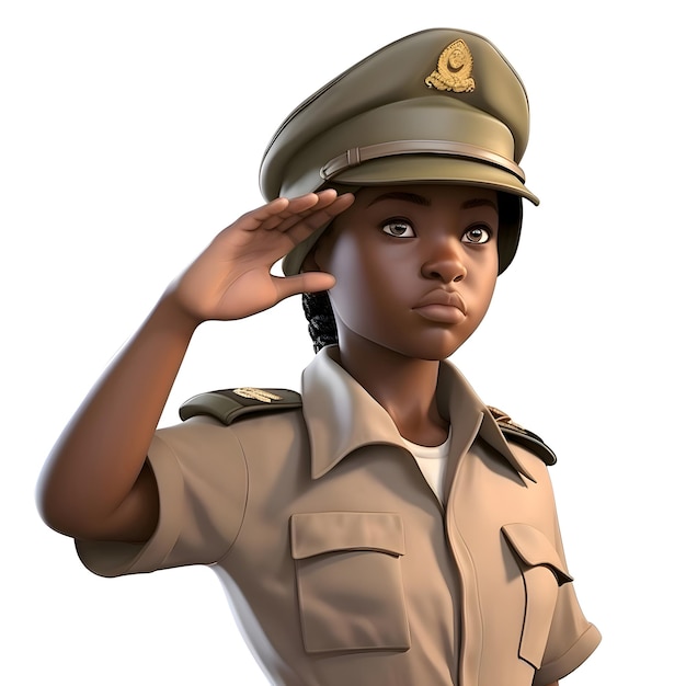 Premium AI Image | 3D digital render of a female police officer ...