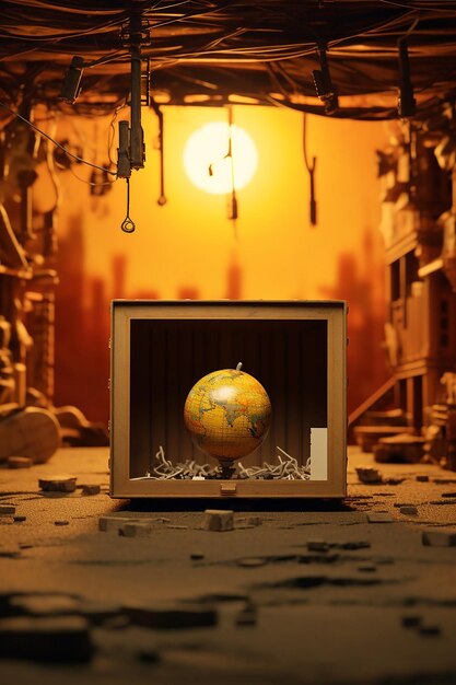 3D-diorama doos nucleaire bom