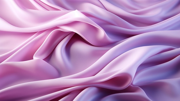 3d display pastel purple background satin fabric in motion silk cloth flying Generative AI