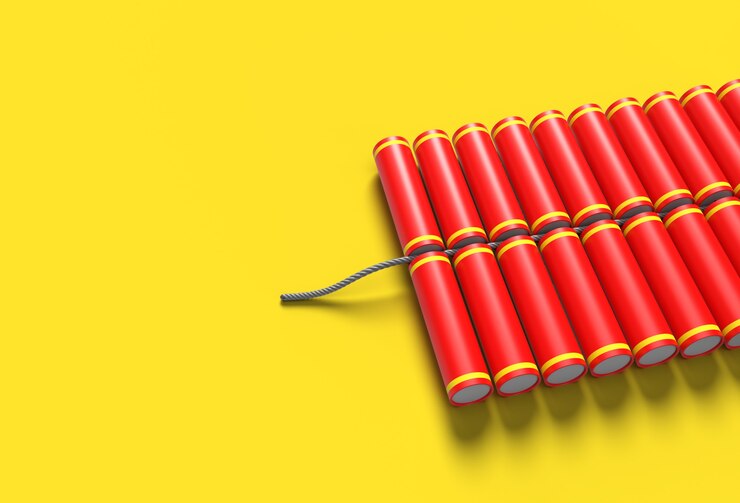Photo 3d diwali crackers - pen tool created clipping path included in jpeg easy to composite.