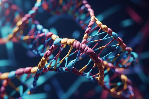 사진 추상적인 배경에 3d dna 줄무