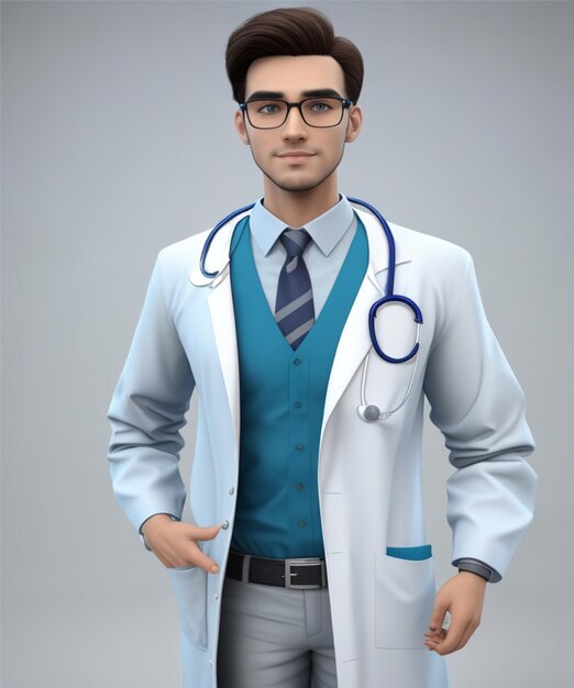 Photo 3d doctor background