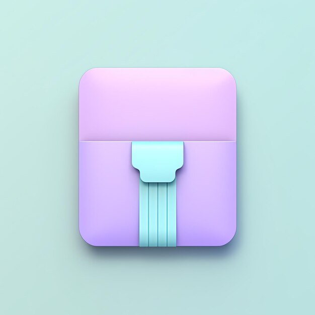3d document folder icon with colorful background
