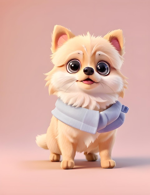 3D 犬のキャラクターイラスト