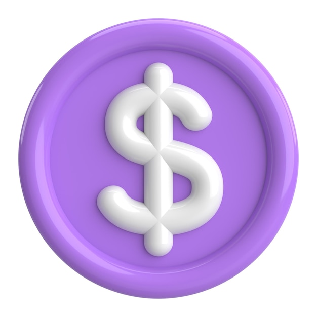 Foto illustrazione 3d del simbolo del dollaro 3d