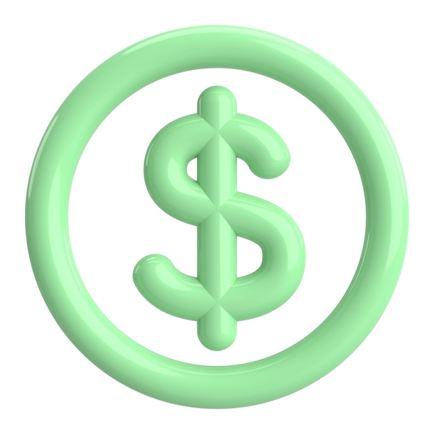 3D dollar sign 3D illustration