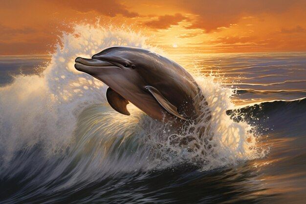 3d dolphins