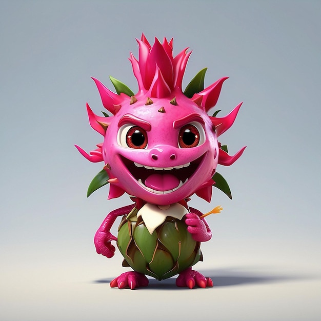 3d dragon fruit character