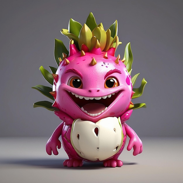 3d dragon fruit character