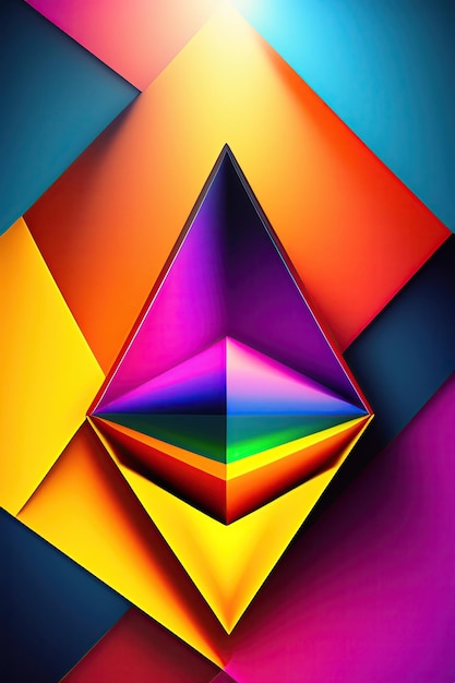 3D driehoekige vormen achtergrond