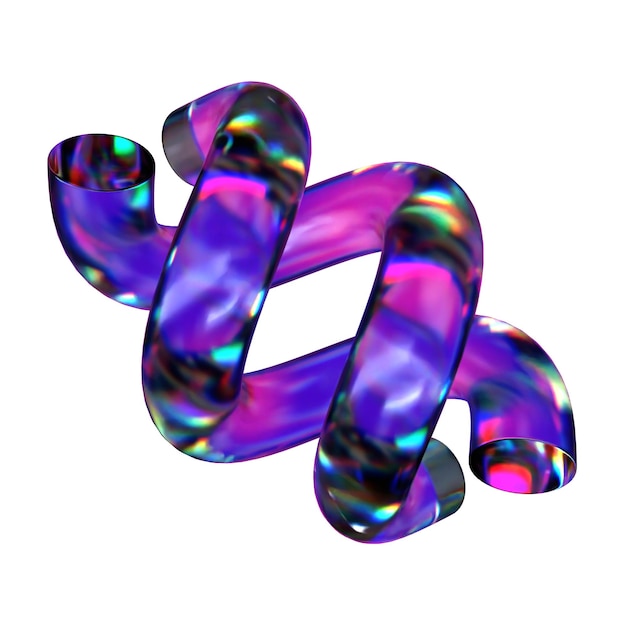 3D dubbele helix geïsoleerde icoon illustratie render