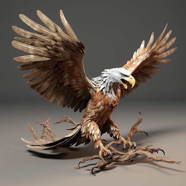 3d eagle rendering