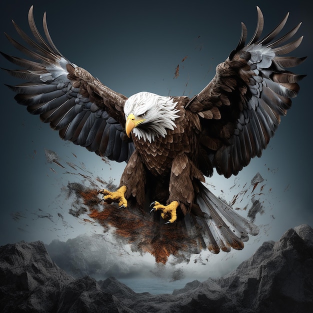 3d eagle rendering