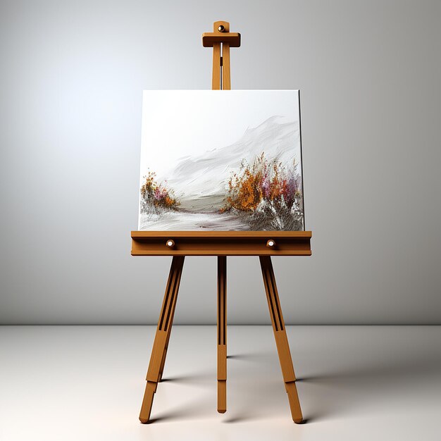 3d_easel_with_landscape_painting_clean_white_backgrou