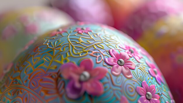 Photo 3d easter egg closeup