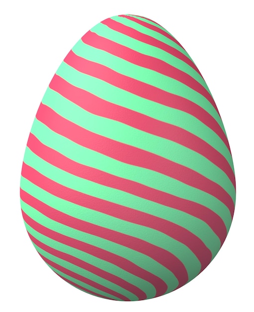 3D easter egg isolated on white background