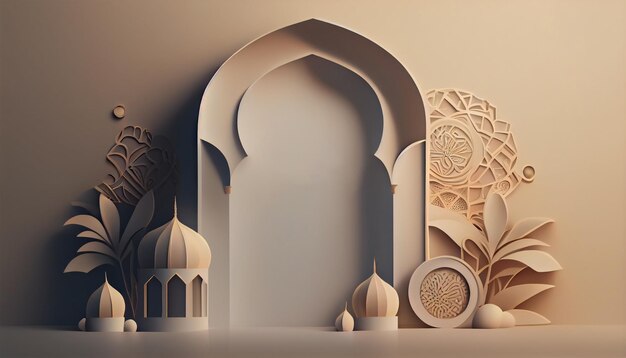 3D Eid Mubarak Design Banner for islamic banner festivity like eid al adha fitr ramadhan etc