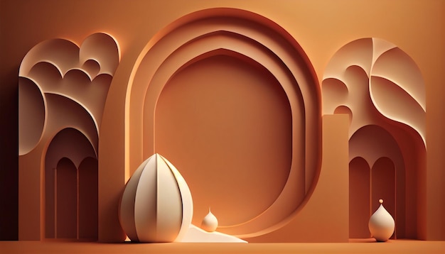 3D Eid Mubarak Design Banner voor islamitisch bannerfeest zoals eid al adha fitr ramadhan etc