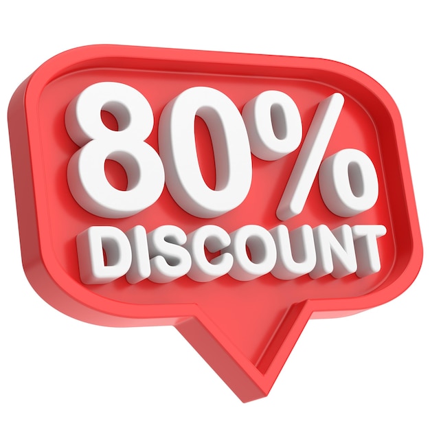 3D eighty percent discount 80 discount 80 sale