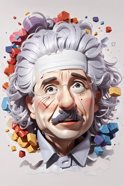 Foto scienziato di einstein 3d