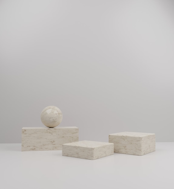 3d elegant mockup marble podium