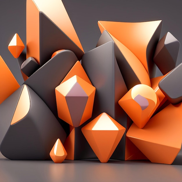 3d element abstract minimalism creative background