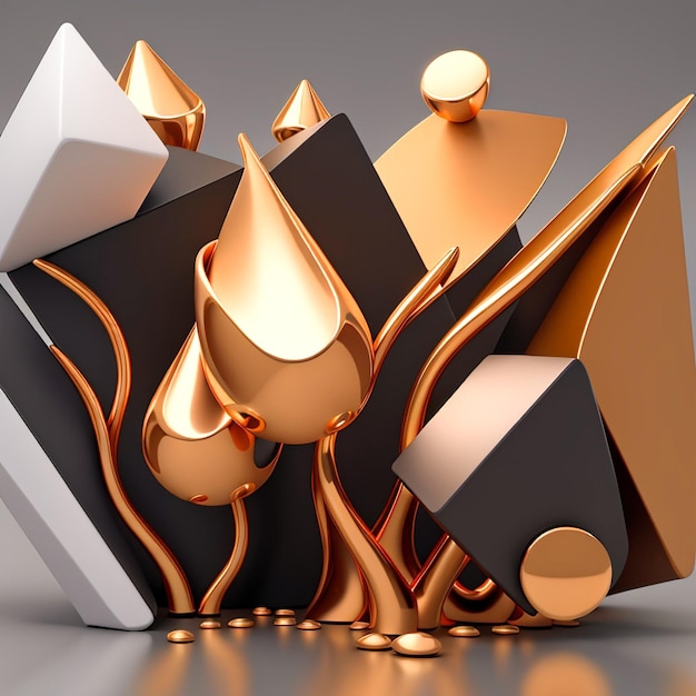 3d element abstract minimalism creative background