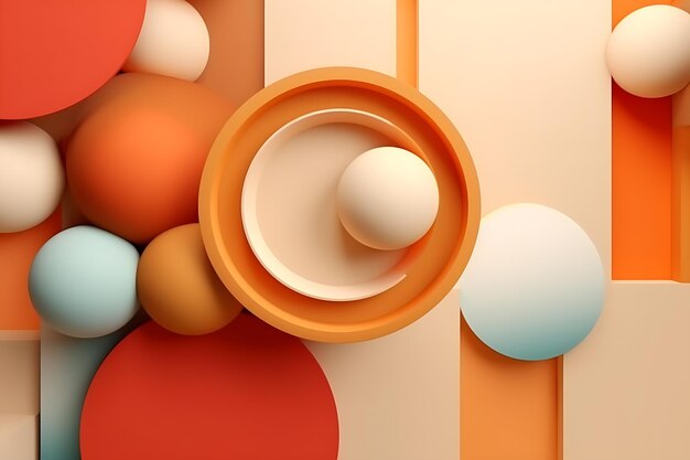 3d element abstract minimalism creative background