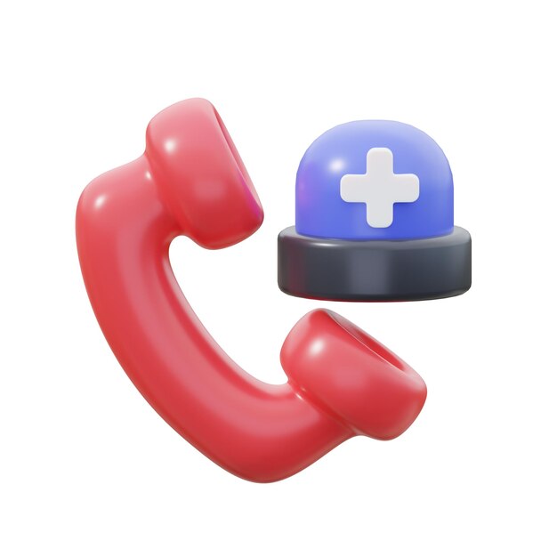 3D Emergency Call Illustration