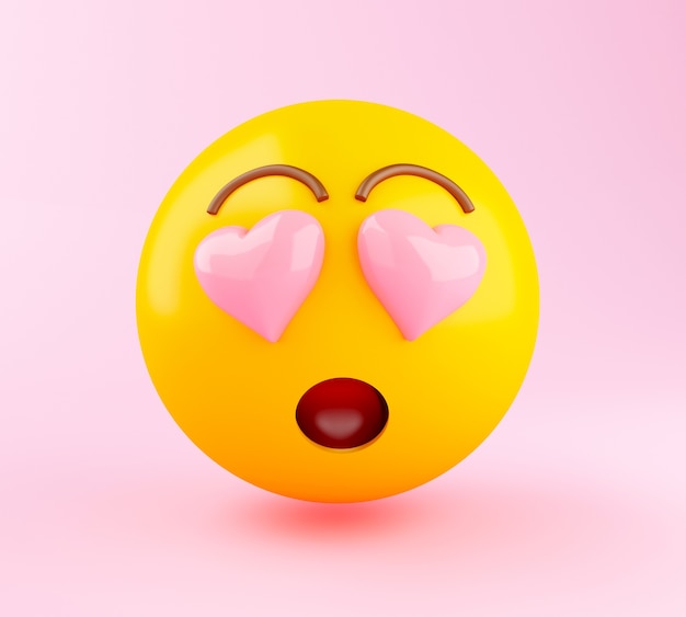 3D Emoji in Love.