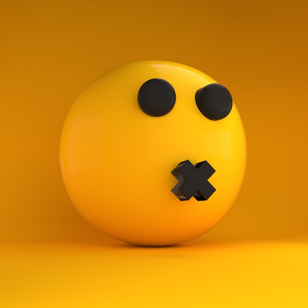 3d emoji muted