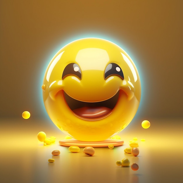 3d emoji with Background