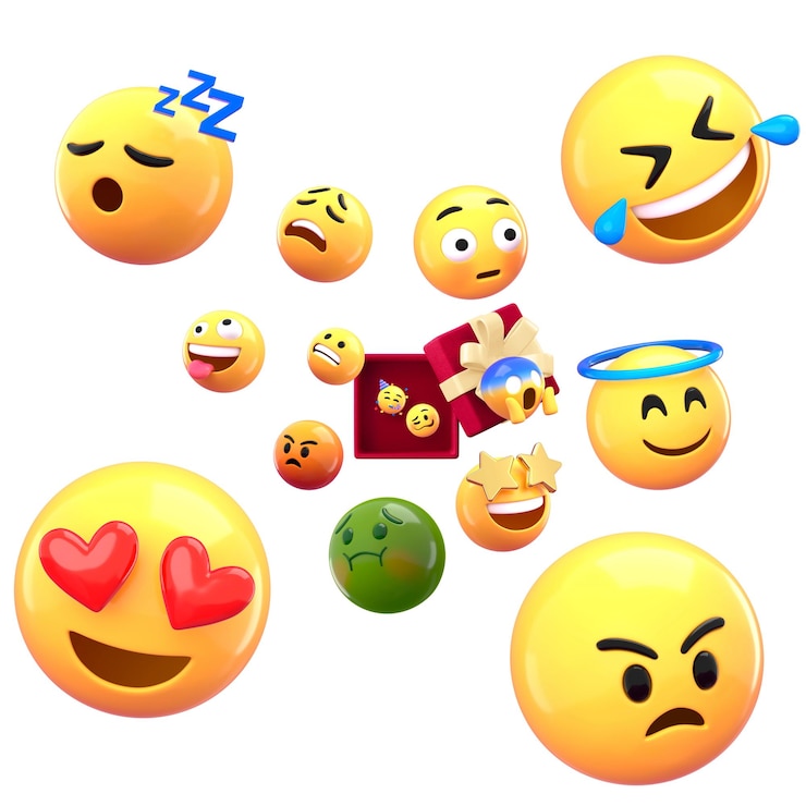 Foto 3d emoticons png stemming sticker doorzichtige achtergrond