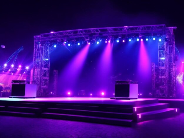 3d Event Luxury lighting stage _ai_generated