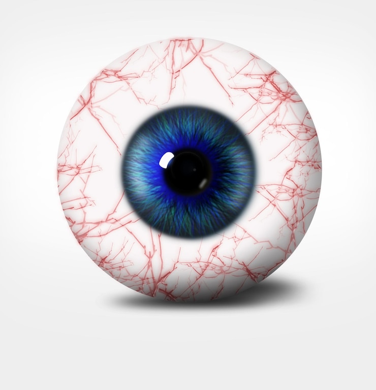 Photo 3d eye of man on white background