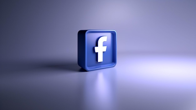 3d facebook icon facebook logo png social media 3d icon