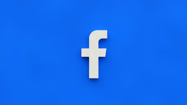 3D Facebook-logo Achtergrondontwerp troef Sociale media-illustratie