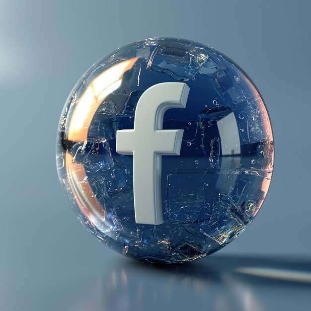 3D Facebook-logo-pictogram