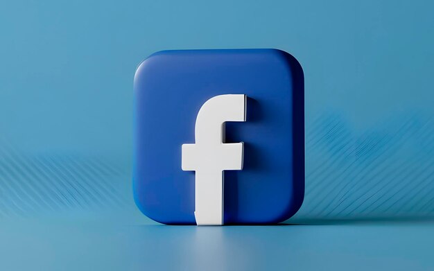 3d Facebook logo