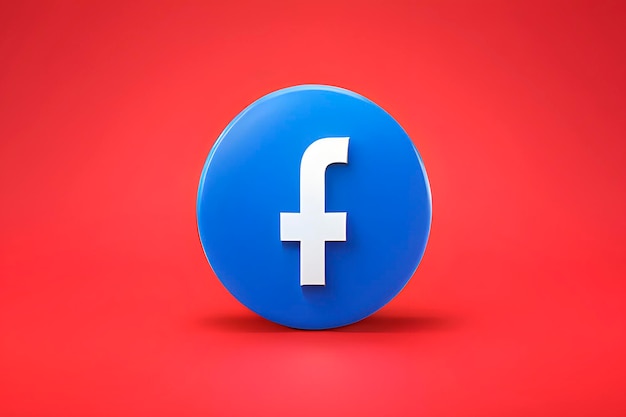 Photo 3d facebook logo