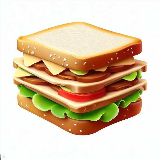 Photo 3d fast food sandwiches