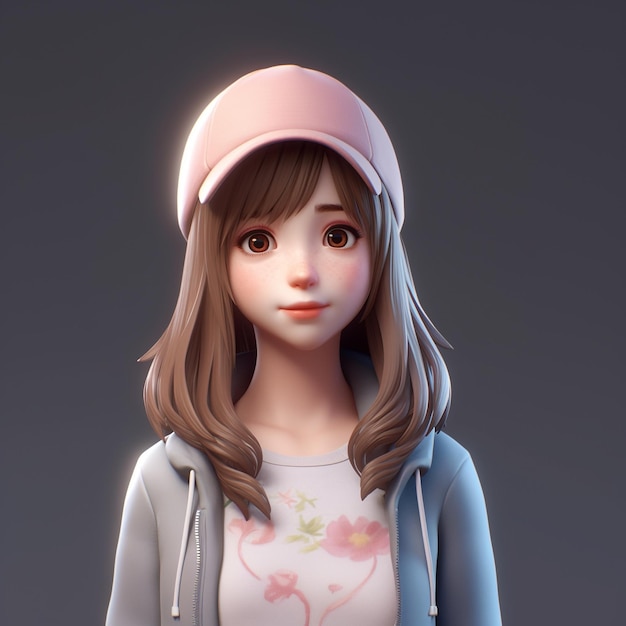 3D female Anime character