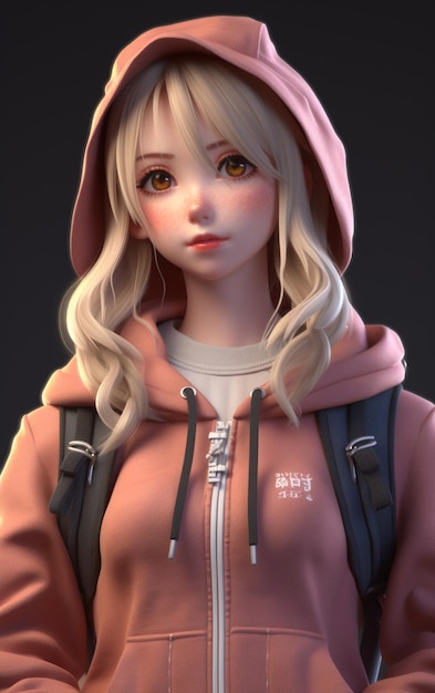 3D female Anime character