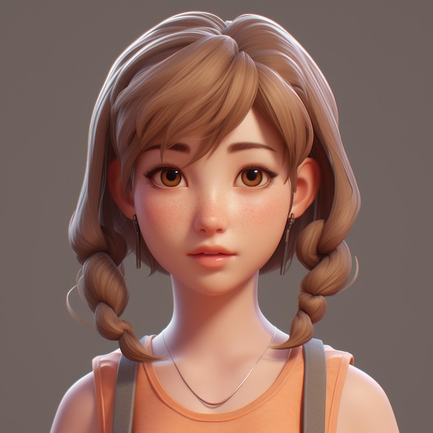 3D female Anime character