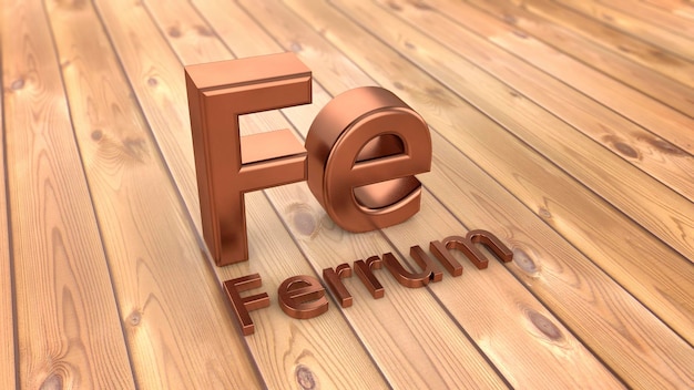 Photo 3d ferrum text sign