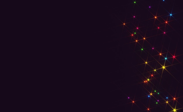 3d Festive shining stars background Glare of stars