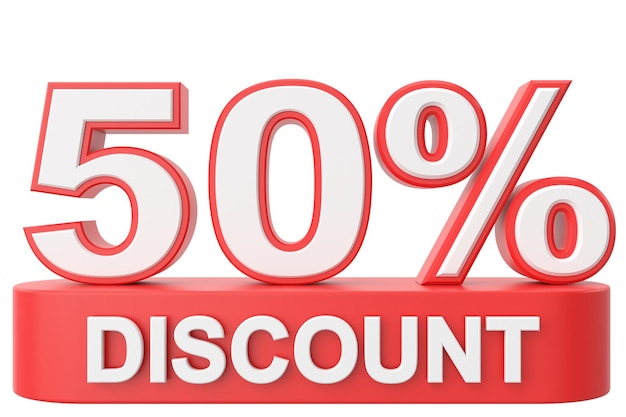 3D fifty percent discount 50 discount 50 sale