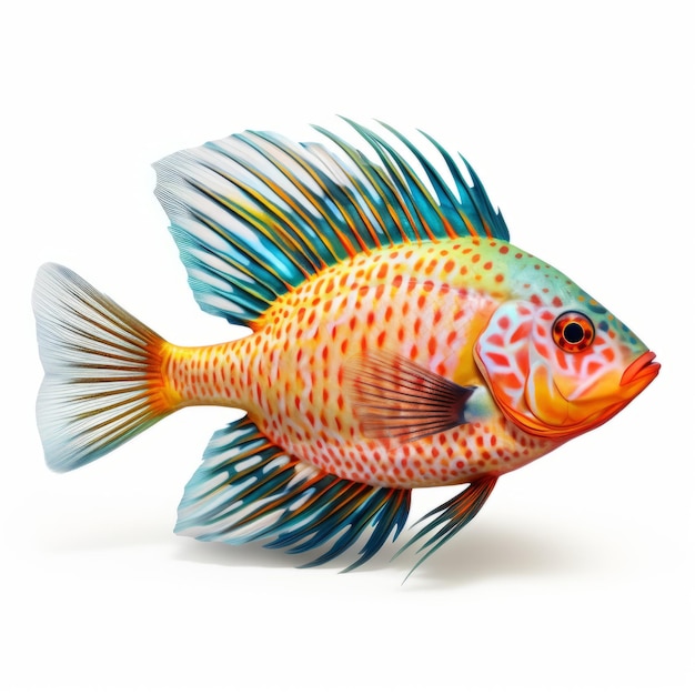 3d Fish Isolated On White Background Full Body