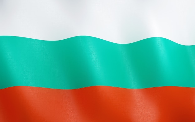 ブルガリアの3D旗。